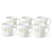 IKEA SKRANTARNA floral pattern cups front view (6 pack) #305.876.12