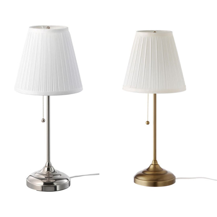 IKEA ÅRSTID Table Lamps Set - Brass + Nickel Mixed Metal Lighting Bundle