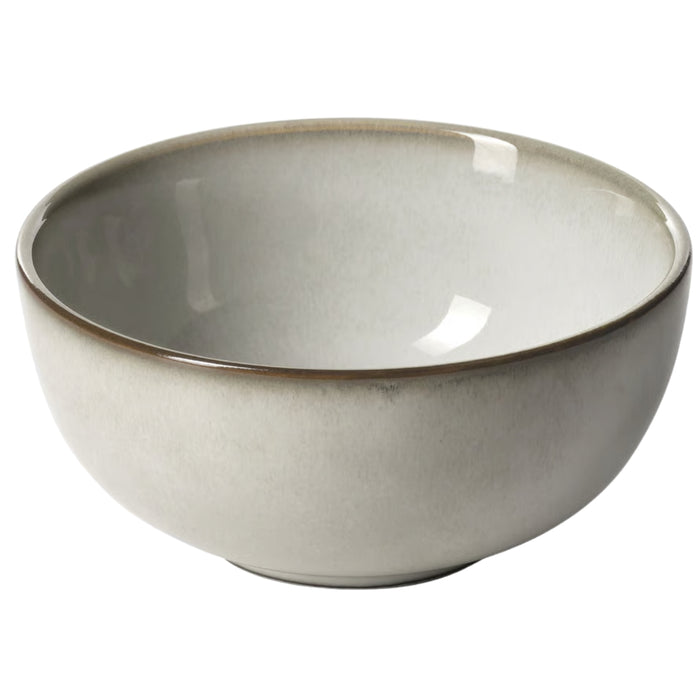 IKEA  KRÖSAMOS Place mat, striped/yellow red-brown, 45x35 cm  pack of 4 with  GLADELIG Bowl, grey, 11 cm and GODMIDDAG Deep plate, white, 23 cm  pack of 4 and  Spoon,19cm and  Paper napkin, white30x30 cm