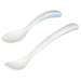 IKEA BÖRJA feeding spoon and baby spoon set in white/blue (2-pack); ergonomically curved design with smooth finish – ideal for safe and comfortable feeding for infants and toddlers - 70596817