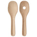Two wooden spoons on a white background