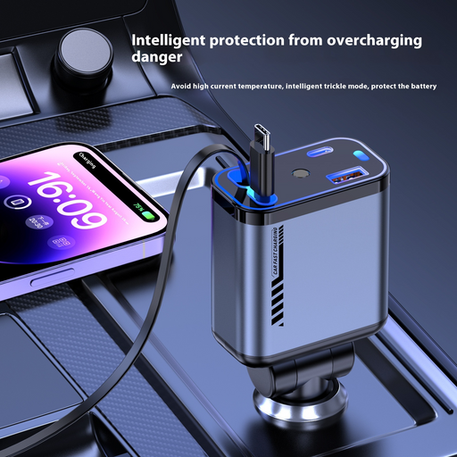 Digital Shoppy 120W Super Fast Charger with Starry Sky RGB Lights – Type-C PD Quick Charge Adapter