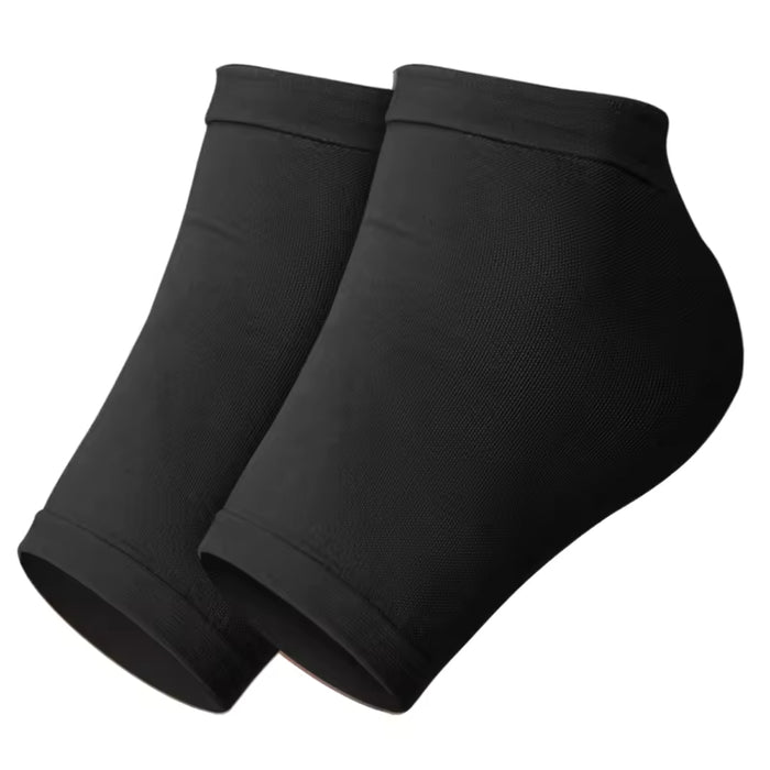 Digital Shoppy Moisturizing Heel Socks for Cracked Heel Treatment Open Toe Socks Cracked Gel Heel Socks for Women Dry Hard Cracked (black)
