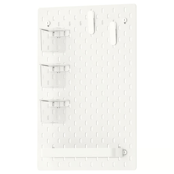 IKEA SKÅDIS Pegboard combination, white, 36x56 cm (14 ¼x22 ")