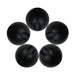 Cable Organizer Clips – 5pcs Black TPR, Single-Hole Buckle Design, shown in circular layout with twisted surface texture -  