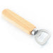 Bottle opener with wooden handle on a white background