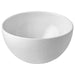 White ceramic bowl with subtle pattern on a white background