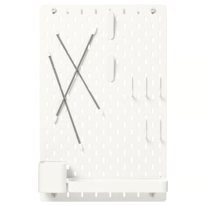 IKEA SKÅDIS Pegboard combination, white, 36x56 cm (14 ¼x22 ")