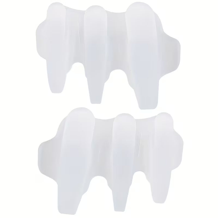 Digital Shoppy 1 Pair Gel Toe Spreader Separator, White — Soft Finger Support for Pain Relief
