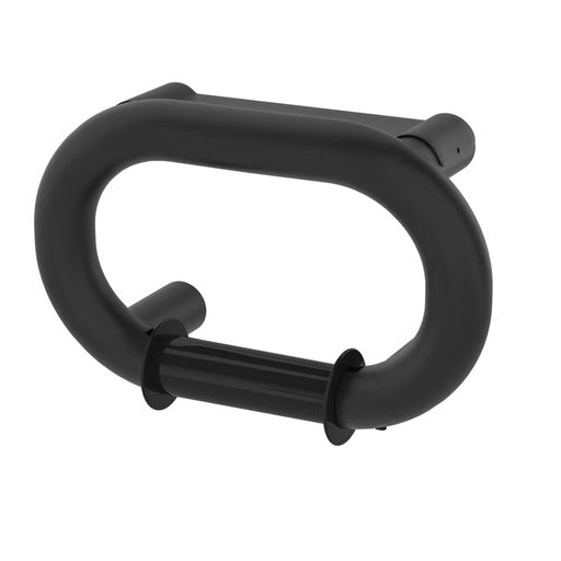 Black D-ring on a white background