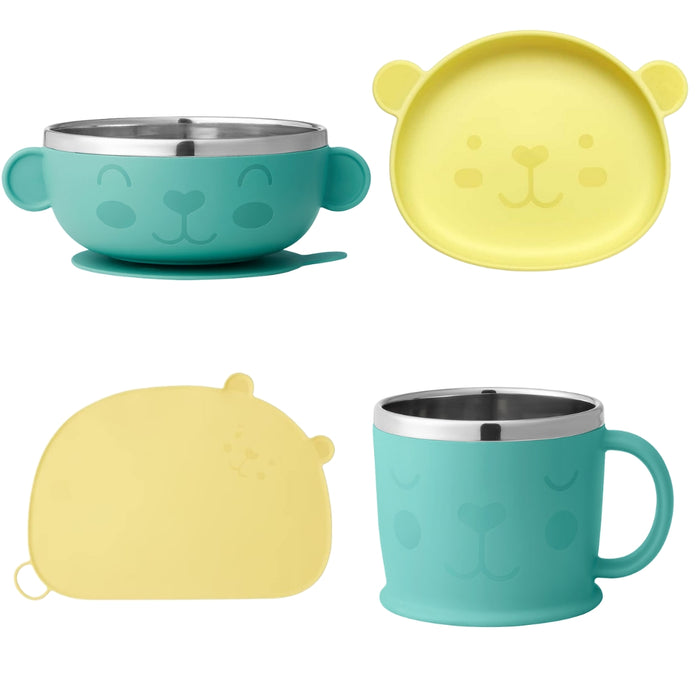 IKEA KANONKUL Kids Dinnerware Set - Plate, Bowl, Mug & Place Mat