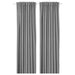 Pair of gray curtains on a white background