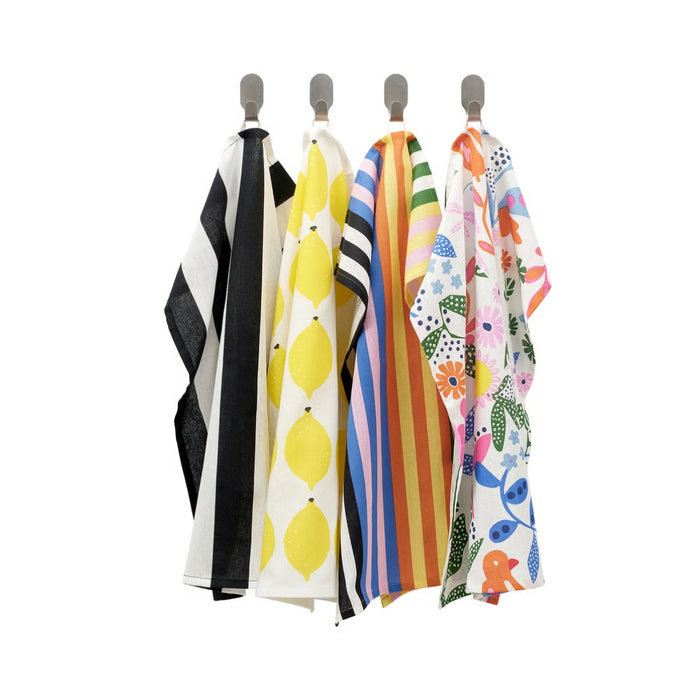 IKEA RINNIG Tea towel, multicolor patterned, 45x60 cm (18x24 ") (4 pack)