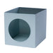 UTSÅDD cat house, grey-blue, 33x38x33 cm – cube-shaped fabric house with entry hole, fits into KALLAX shelf. Cozy and decorative resting spot for cats – 50572105.
