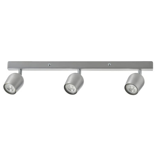 IKEA RÖKFRI ceiling spotlight with 3 adjustable aluminium-colour spot heads