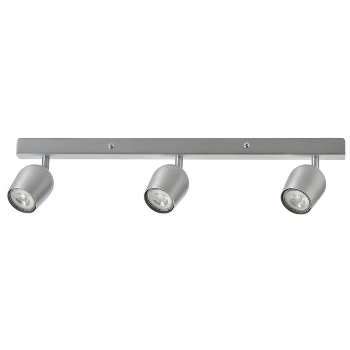 IKEA RÖKFRI ceiling spotlight with 3 adjustable aluminium-colour spot heads