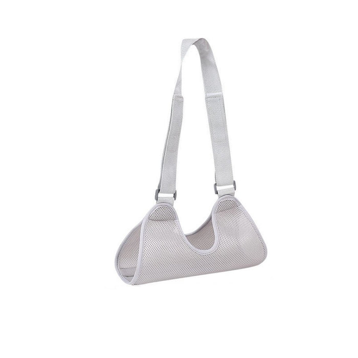 Adjustable single-shoulder arm support belt for injury recovery, lifting aid, and joint stability.