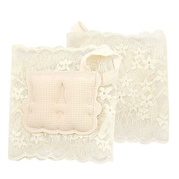 Digital Shoppy Women's Toeless Half Socks, Beige – Cushioned No-Show Socks for Heels & Sandals