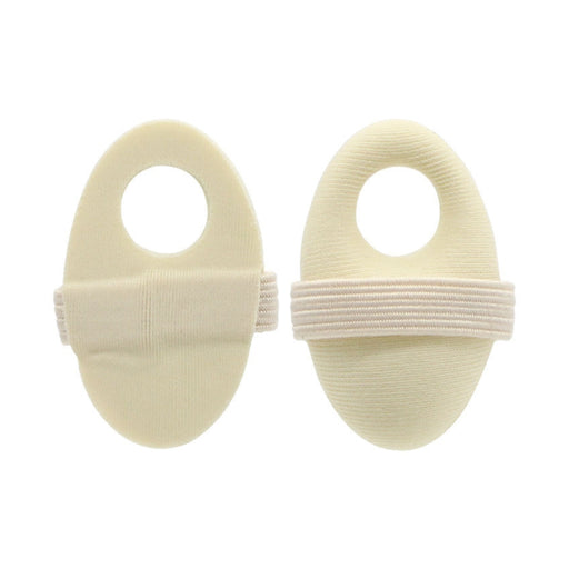 Two beige baby teether toys on a white background
