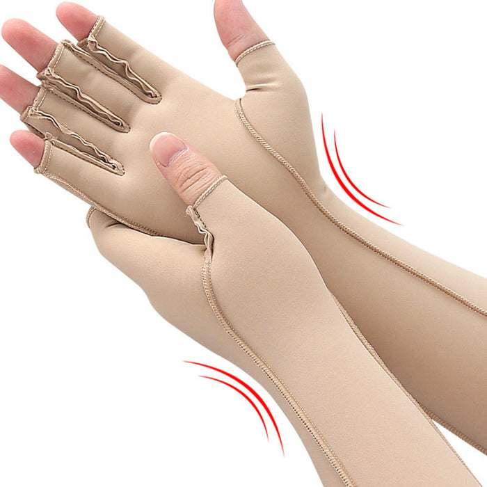 Digital Shoppy Arthritis Compression Gloves Outside Seams Fingerless Compression Gloves for Women Men Carpal Tunnel Swelling