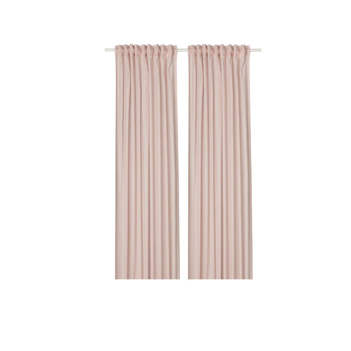 IKEA SILVERLÖNN Sheer curtains, 1 pair, pink/with heading tape, 145x250 cm (57x98 ")