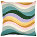 Vibrant IKEA MYGGBLOMSTER cushion cover in grey-blue with multicolor abstract wave pattern, 50x50 cm, ideal for adding a lively touch to any space – 50582133