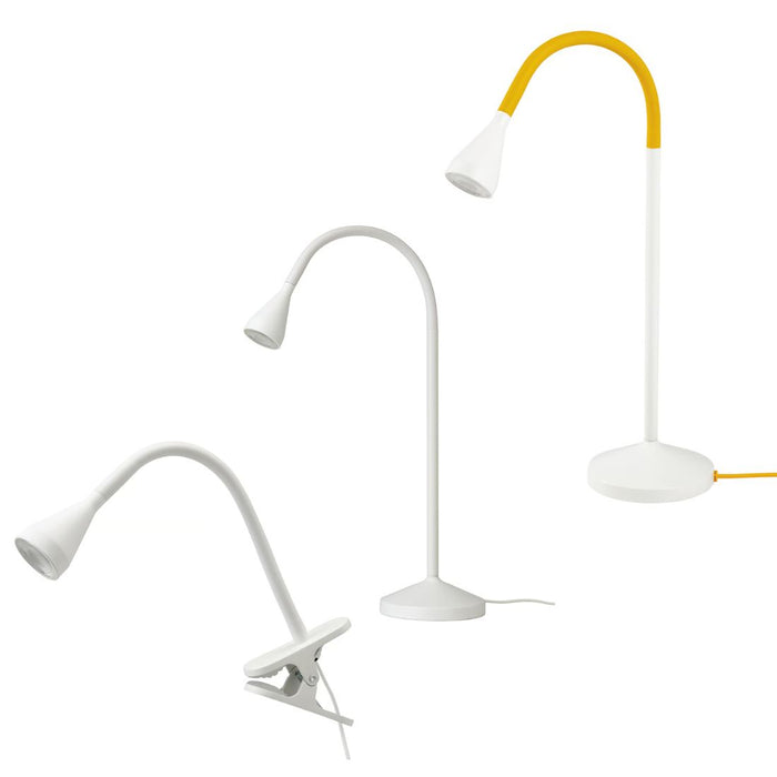 IKEA NÄVLINGE LED Lighting Set: White Work Lamp, Clamp Spotlight, Desk Lamp