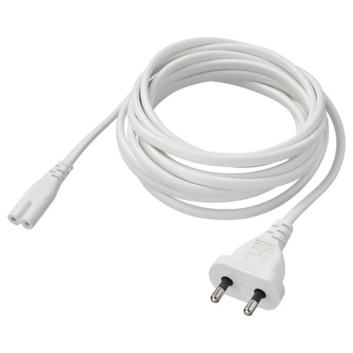 FÖRNIMMA power supply cord, 3.5 m (138"), white – connects up to 10 integrated lamps to mains. Compatible with TRÅDFRI wireless dimmer. Two-pin plug and socket ends – 50446876.