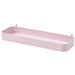 Pink metal wall shelf on a white background