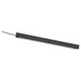 Long, narrow black light fixture on a white background