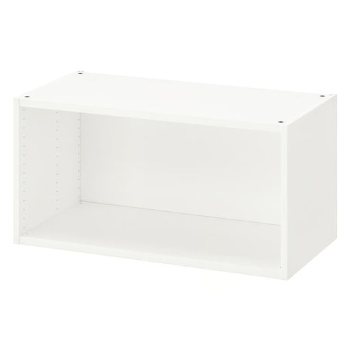 IKEA PLATSA frame in white, shown as an open rectangular unit with adjustable shelf holes and clean minimalist finish