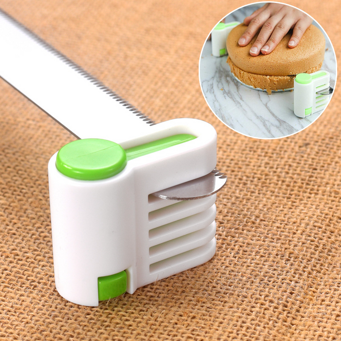 Cake separator tool used to prepare multi-layered birthday cake