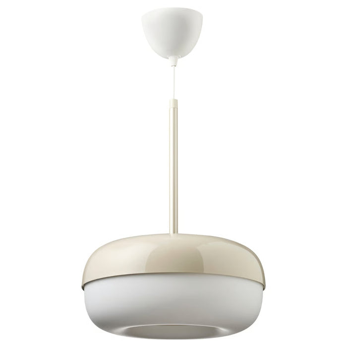 IKEA BLÅSVERK Pendant lamp, beige, 37 cm (15 "), ceiling-mounted with dome-shaped two-tone shade - 10520905