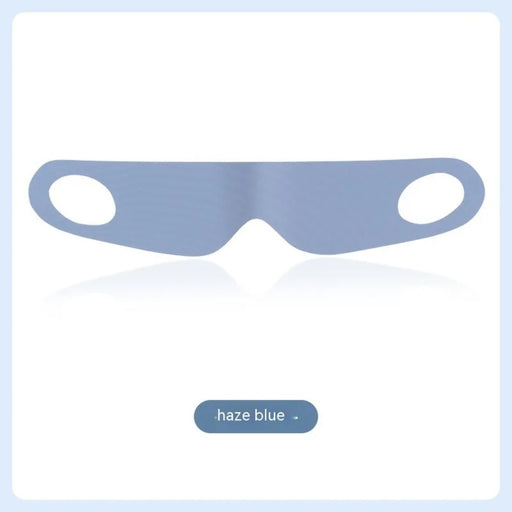 Haze blue eyeglass case on a light blue background