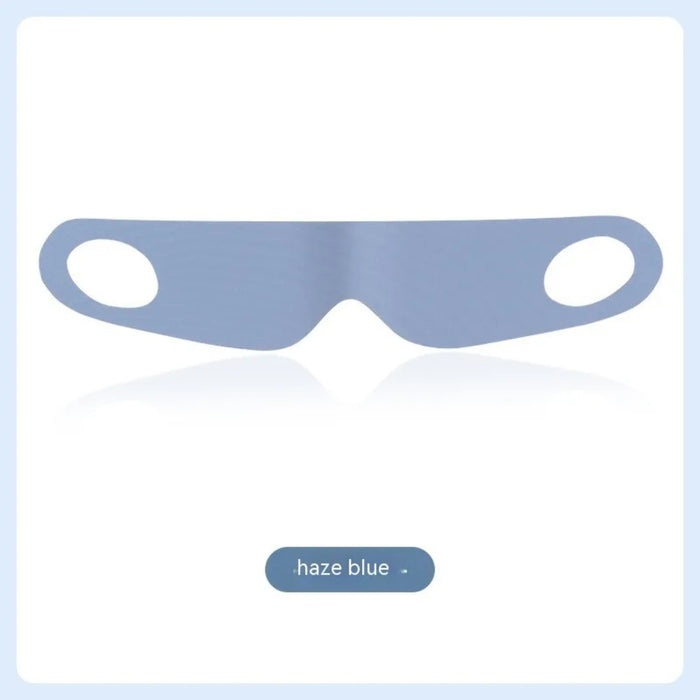 Haze blue eyeglass case on a light blue background