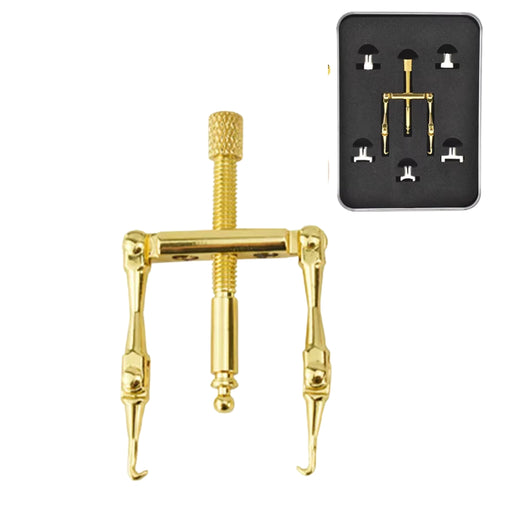  Stainless Steel Ingrown Toenail Correction Tool, Pedicure Foot Nail Lifter Fixer Corrector for Paronychia, Gold, 3cm x 4.5cm