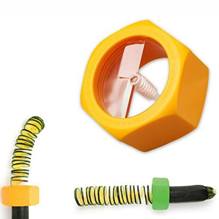 Digital Shoppy Spiral Knife Vegetable Cutter – Creative Cucumber Slicer - Yellow