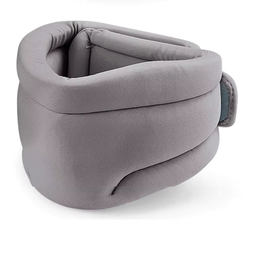 Gray neck pillow on a white background