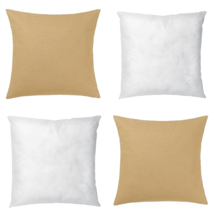 IKEA EBBATILDA & INNER Set : 2-Pack Yellow Cushion Covers & 2-Pack Soft Insert Cushions