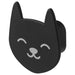IKEA UTSÅDD Black cat-shaped hook with closed eyes and a subtle nose and mouth, offering a playful yet functional way to organize accessories or clothing in a stylish space.-90567791