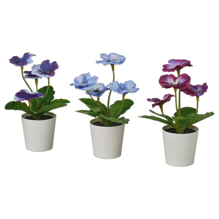 IKEA FEJKA Artificial potted plant, in/outdoor Pansy, 6 cm (2 ¼ ")