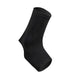 Black ankle support sleeve – open heel compression sock for sports recovery and joint stability