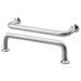 Two stainless steel grab bars on a white background