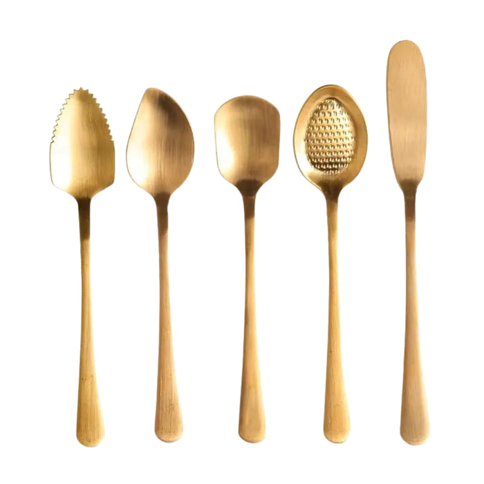 Digital Shoppy 5pcs Nordic Coffee Spoons – Stainless Steel Stirring Set