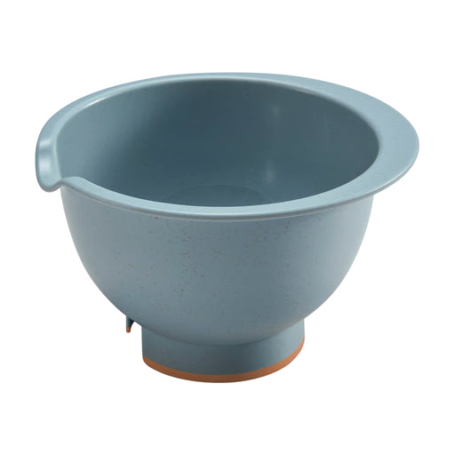 IKEA PONNYFISK Mixing Bowl – 1L, light grey-blue. Features a pouring spout, ergonomic handle, and a stable non-slip base for effortless mixing and serving-90607438