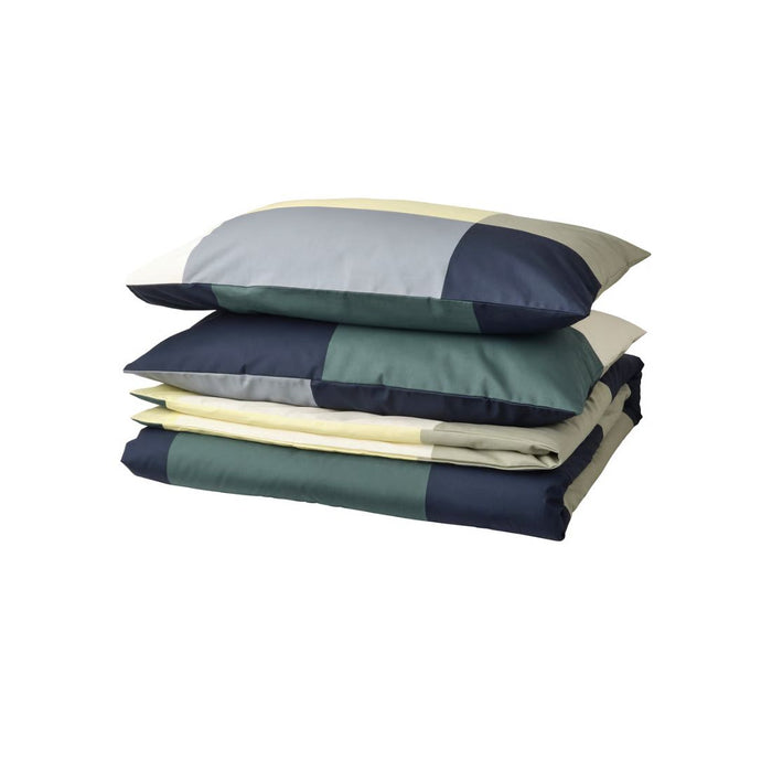 IKEA BRUNKRISSLA Duvet cover and 2 pillowcases, green/multicolour, 240x220/50x80 cm (94x87/20x31 ")