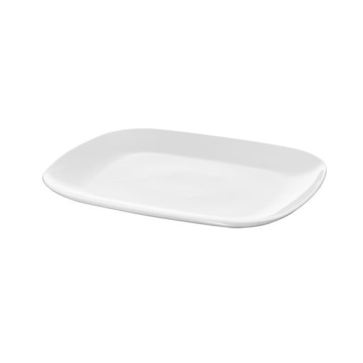 White ceramic platter on a white background