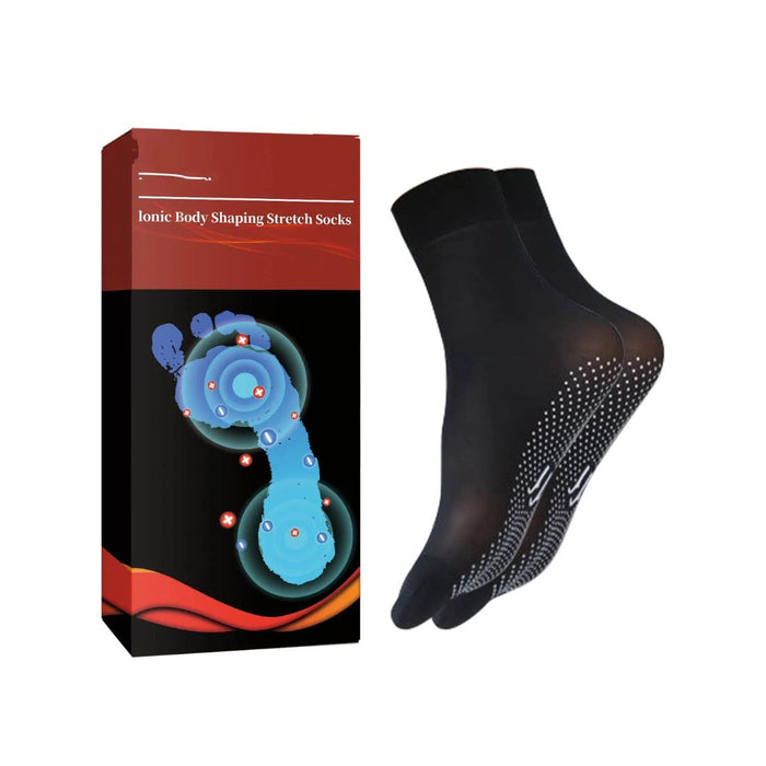 Digital Shoppy Stretch Compression Socks – Sports, Cycling & Foot Care Support – Black (1 Pair)