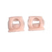Two pink silicone ring-shaped objects on a white background