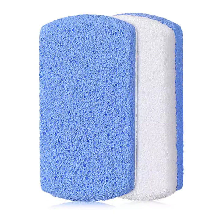 Digital Shoppy  Glass Pumice Stone for Feet Hard Dead Skin Cracked Heel Callus Remover and Foot Scrubber & Pedicure Exfoliator Kit (Blue+white)